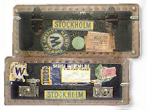 Suitcase with stickers